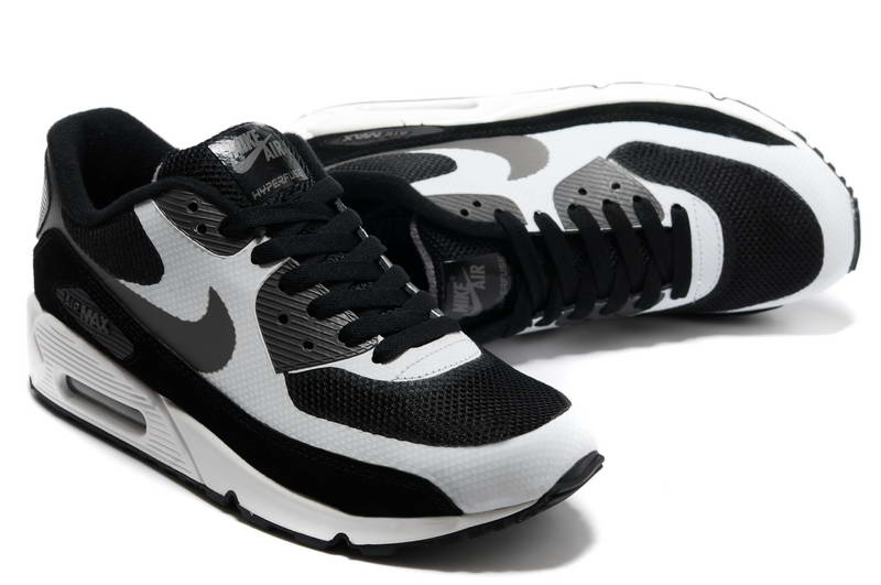 Air Max 90 Hyperfuse fourrure Chaussures Hommes Blanc Noir (1)